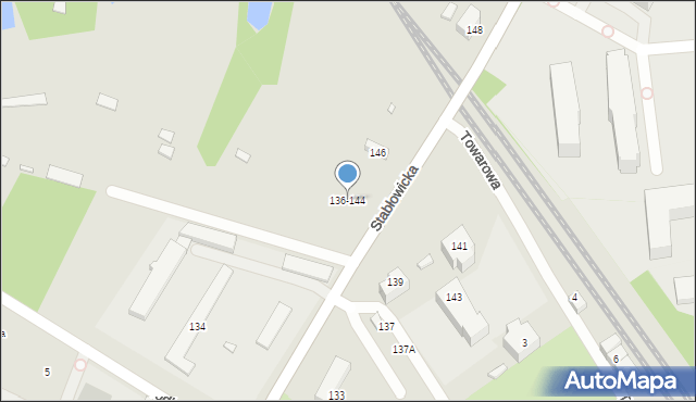 Wrocław, Stabłowicka, 136-144, mapa Wrocławia