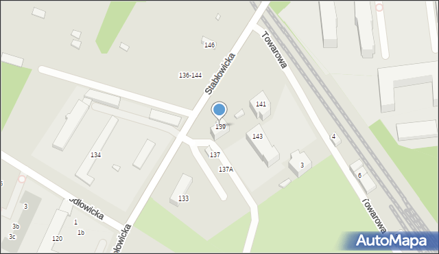 Wrocław, Stabłowicka, 139, mapa Wrocławia