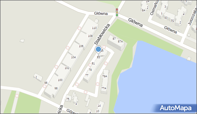 Wrocław, Stabłowicka, 83, mapa Wrocławia