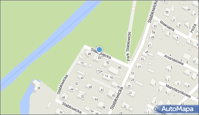 Wrocław, Stabłowicka, 84, mapa Wrocławia