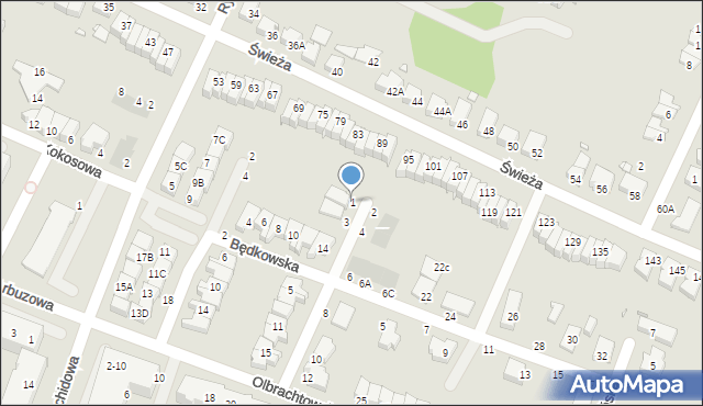 Wrocław, Strzeblowska, 1, mapa Wrocławia