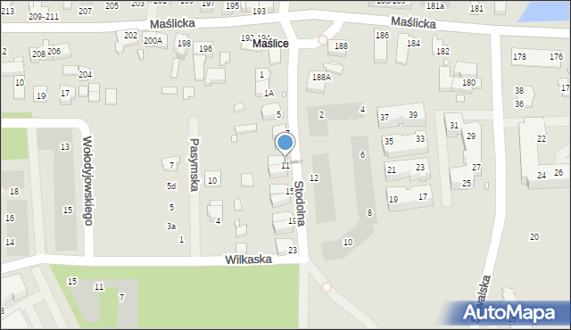 Wrocław, Stodolna, 11, mapa Wrocławia