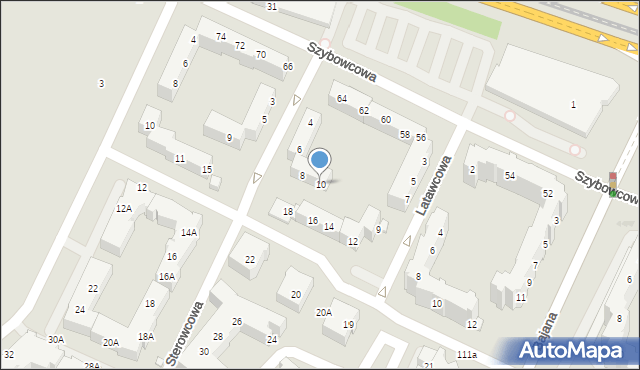 Wrocław, Sterowcowa, 10, mapa Wrocławia