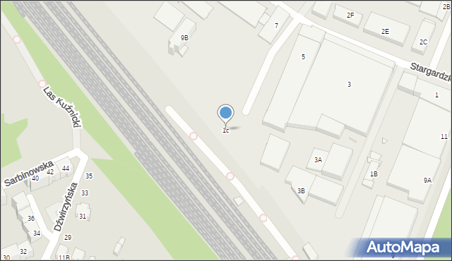 Wrocław, Stargardzka, 1c, mapa Wrocławia