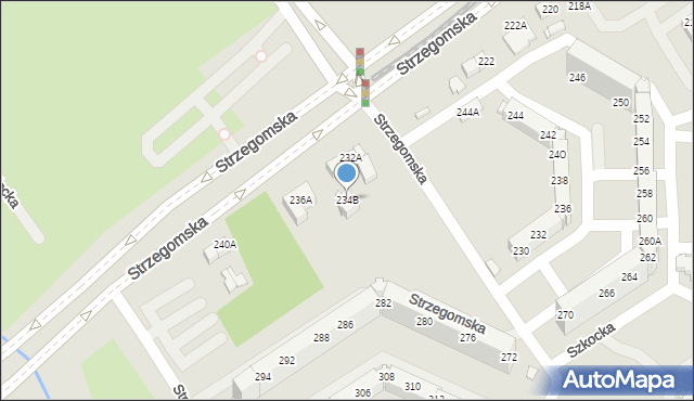 Wrocław, Strzegomska, 234B, mapa Wrocławia