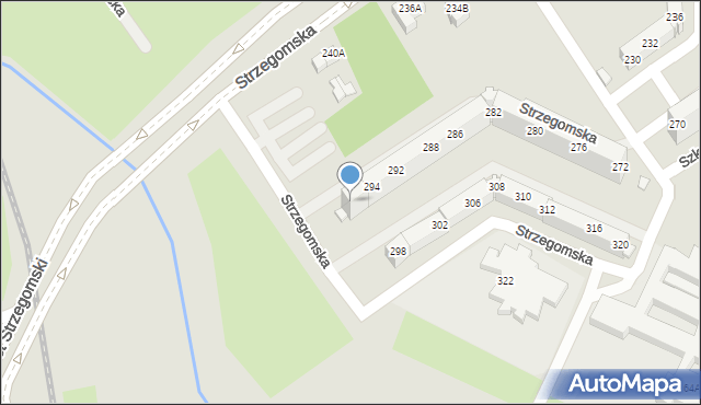 Wrocław, Strzegomska, 296, mapa Wrocławia