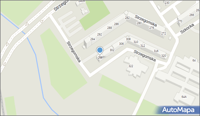 Wrocław, Strzegomska, 298, mapa Wrocławia