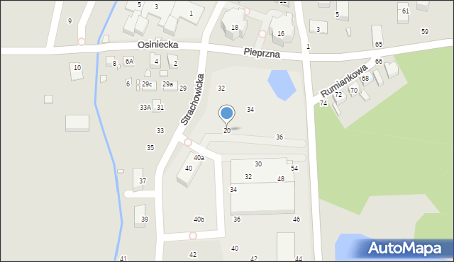 Wrocław, Strachowicka, 20, mapa Wrocławia