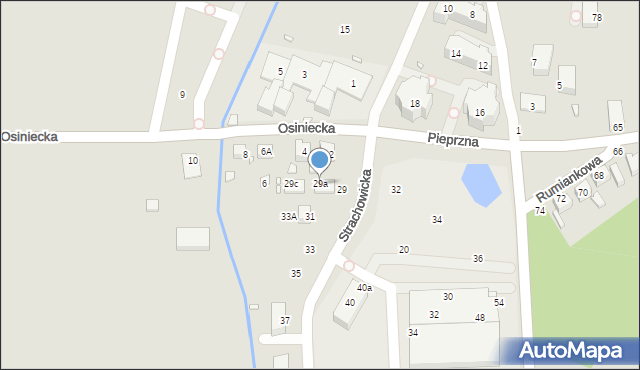 Wrocław, Strachowicka, 29a, mapa Wrocławia