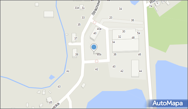 Wrocław, Strachowicka, 40c, mapa Wrocławia