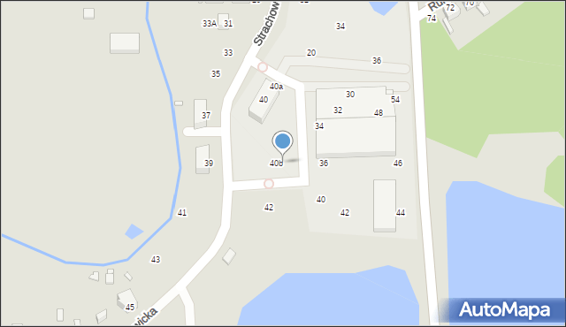 Wrocław, Strachowicka, 40e, mapa Wrocławia