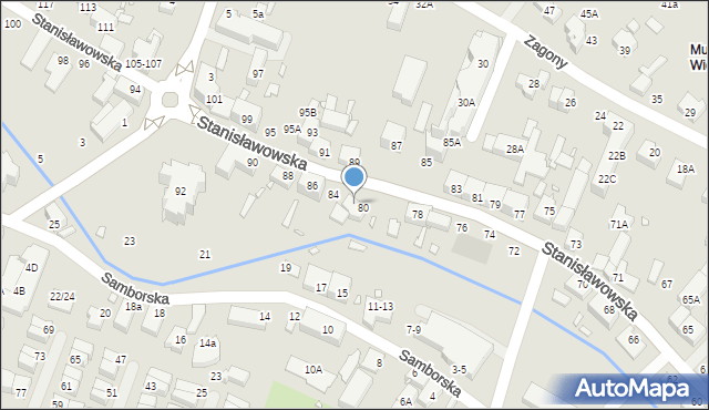 Wrocław, Stanisławowska, 82, mapa Wrocławia