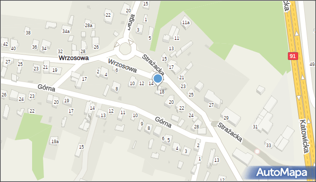 Wrzosowa, Strażacka, 16, mapa Wrzosowa