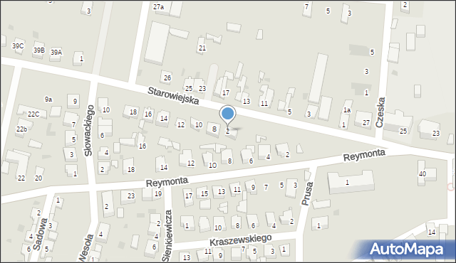 Wschowa, Starowiejska, 2, mapa Wschowa