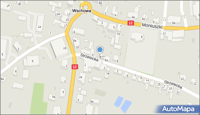 Wschowa, Strzelecka, 6, mapa Wschowa