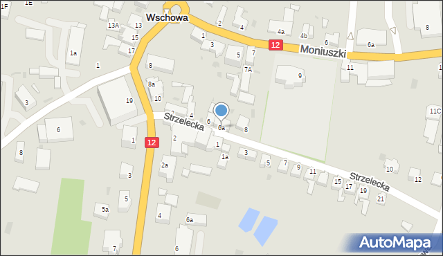Wschowa, Strzelecka, 6a, mapa Wschowa