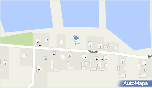 Wsola, Stawna, 8, mapa Wsola