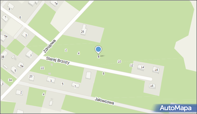 Wycinki Osowskie, Starej Brzozy, 6, mapa Wycinki Osowskie