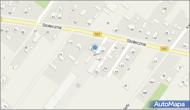 Wyględy, Stołeczna, 167, mapa Wyględy