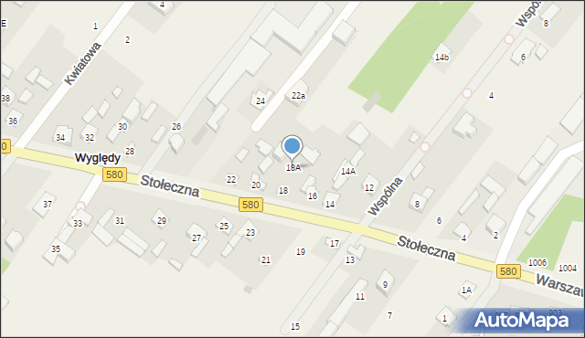 Wyględy, Stołeczna, 18A, mapa Wyględy