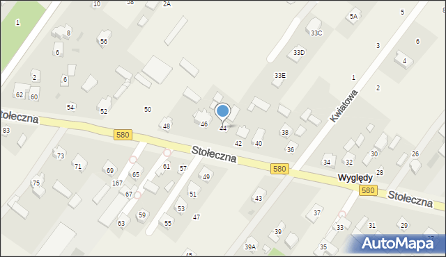 Wyględy, Stołeczna, 44, mapa Wyględy