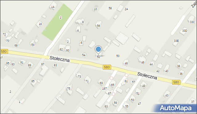 Wyględy, Stołeczna, 52, mapa Wyględy