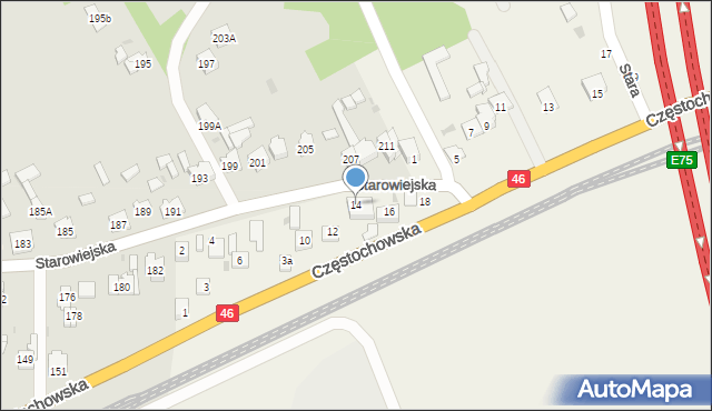 Wyrazów, Starowiejska, 14, mapa Wyrazów