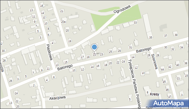 Wyśmierzyce, Stefana Batorego, 21, mapa Wyśmierzyce