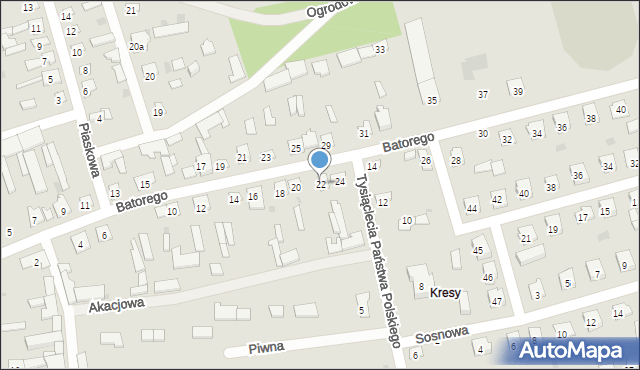 Wyśmierzyce, Stefana Batorego, 22, mapa Wyśmierzyce