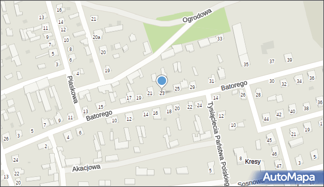 Wyśmierzyce, Stefana Batorego, 23, mapa Wyśmierzyce