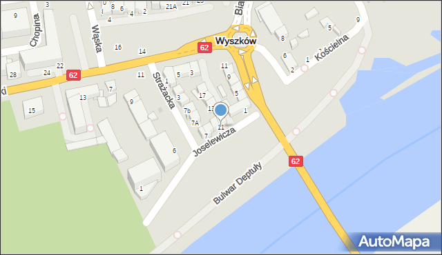 Wyszków, Strażacka, 11, mapa Wyszków