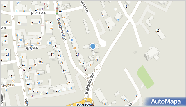 Wyszków, Strumykowa, 1, mapa Wyszków