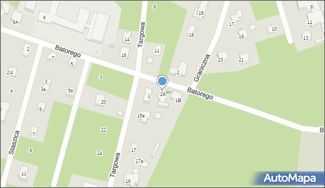 Wyszków, Stefana Batorego, 1A, mapa Wyszków