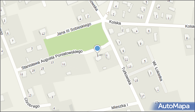 Wyszyna, Stanisława Augusta Poniatowskiego, 3, mapa Wyszyna