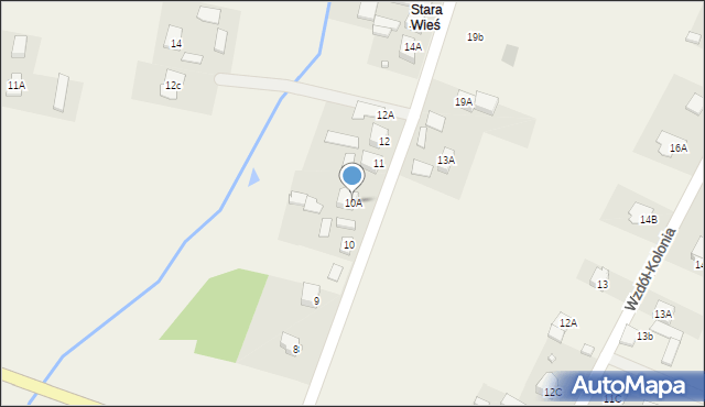 Wzdół-Kolonia, Stara Wieś, 10A, mapa Wzdół-Kolonia