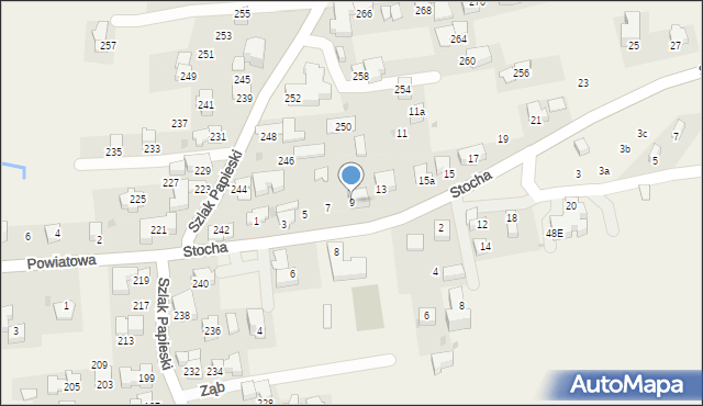 Ząb, Stocha Kamila, 9, mapa Ząb