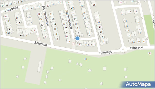 Ząbki, Starzyńskiego Stefana, 11A, mapa Ząbki