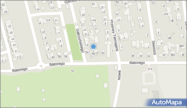 Ząbki, Stefana Batorego, 52, mapa Ząbki