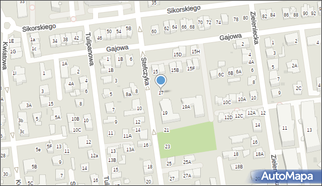 Ząbki, Stefczyka Franciszka, 17, mapa Ząbki