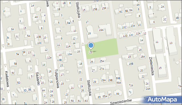 Ząbki, Stefczyka Franciszka, 23, mapa Ząbki