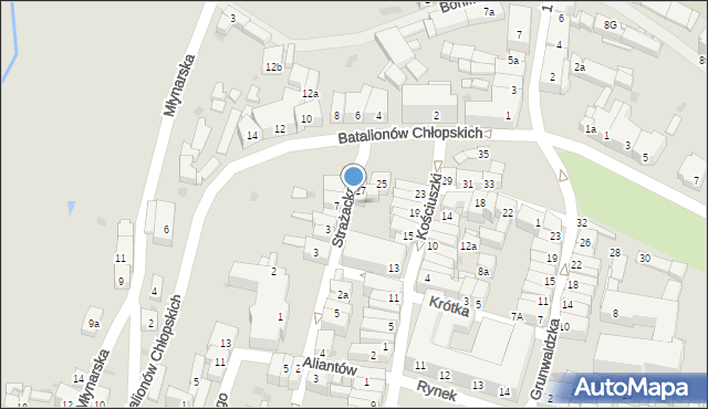 Ząbkowice Śląskie, Strażacka, 2, mapa Ząbkowice Śląskie