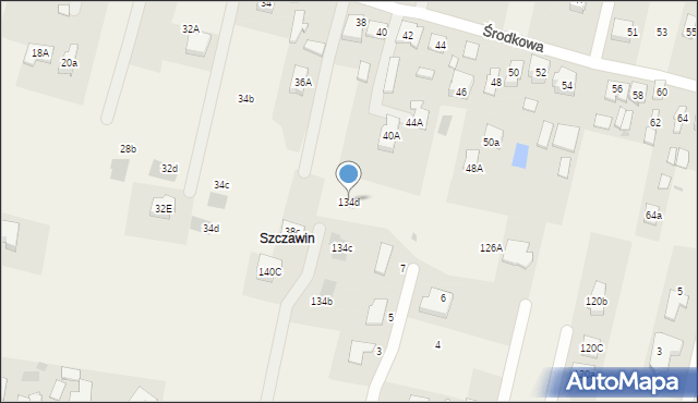 Zaborów, Stołeczna, 134d, mapa Zaborów