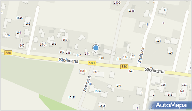 Zaborów, Stołeczna, 142, mapa Zaborów