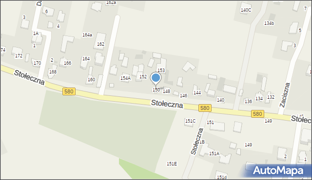 Zaborów, Stołeczna, 150, mapa Zaborów