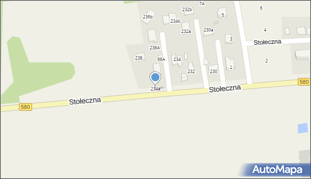 Zaborówek, Stołeczna, 234a, mapa Zaborówek