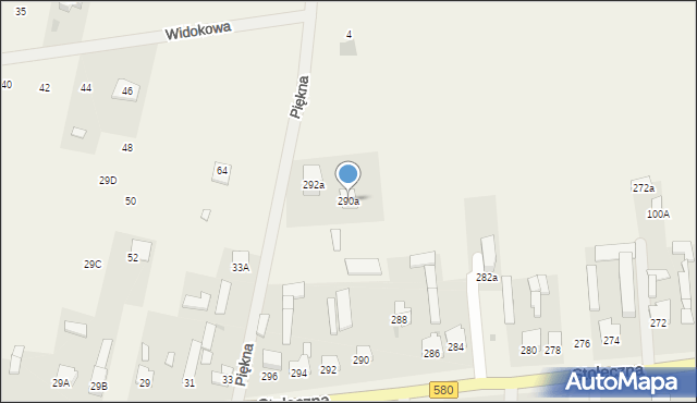 Zaborówek, Stołeczna, 290a, mapa Zaborówek