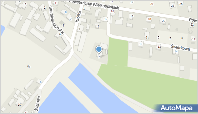 Zaborówiec, Staroleszczyńska, 7, mapa Zaborówiec