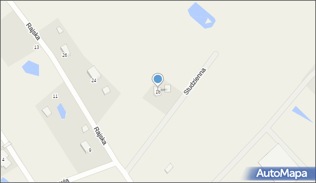 Ząbrsko Górne, Studzienna, 1b, mapa Ząbrsko Górne