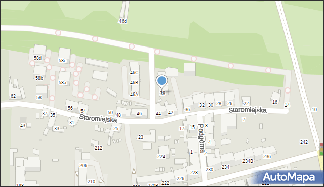 Zabrze, Staromiejska, 38, mapa Zabrza