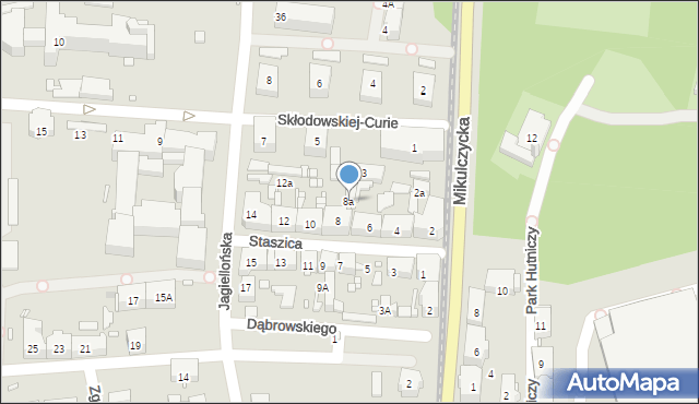 Zabrze, Staszica Stanisława, 8a, mapa Zabrza